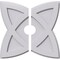Ekena Millwork Cosmo Architectural Grde PVC Contemporary Ceiling Medallion, Two Piece, 18"OD x 3"ID x 6 3/4"C x 1"P CMP18CM2-03000 - alternate 1